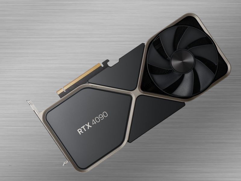 RTX 4090 na sivoj pozadini